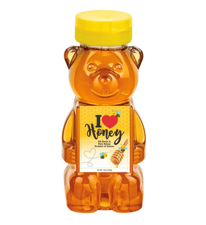 Greek Honey 12 oz- Bear Bottle - Hellenic Treasures