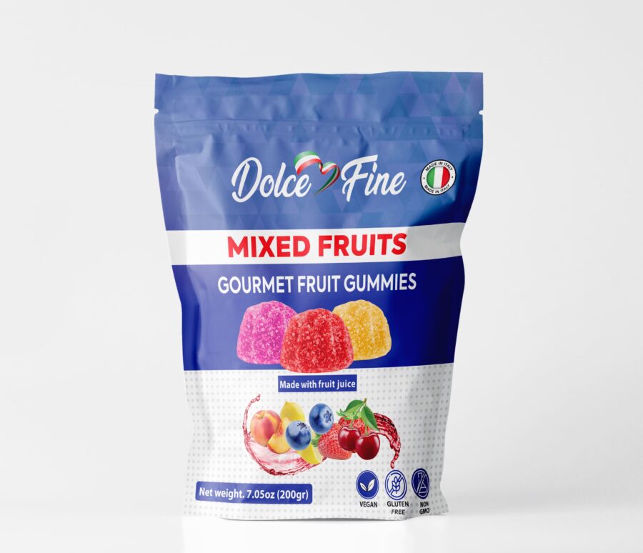 Dolce Fine Gummies Mixed Fruits Front side