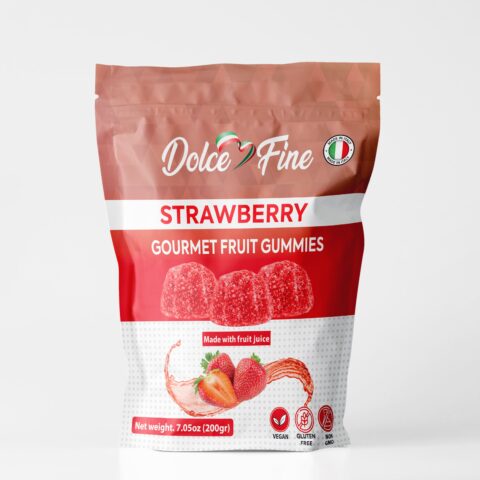 Dolce Fine Gummies Strawberry Front side