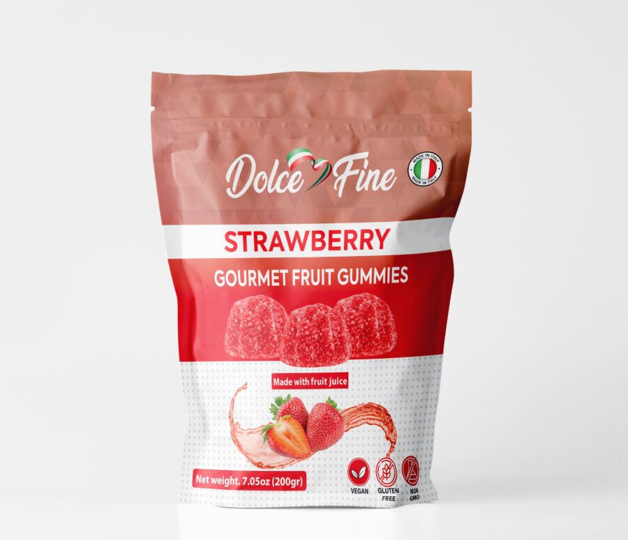 Dolce Fine Gummies Strawberry Front side