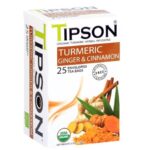 Organic Turmeric & Ginger Cinnamon,Caffeine Free, 25 Bags